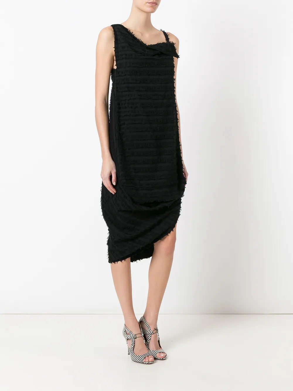 Imagen secundaria de producto de Vivienne Westwood Anglomania vestido asimétrico con flecos - Negro - Vivienne Westwood Anglomania