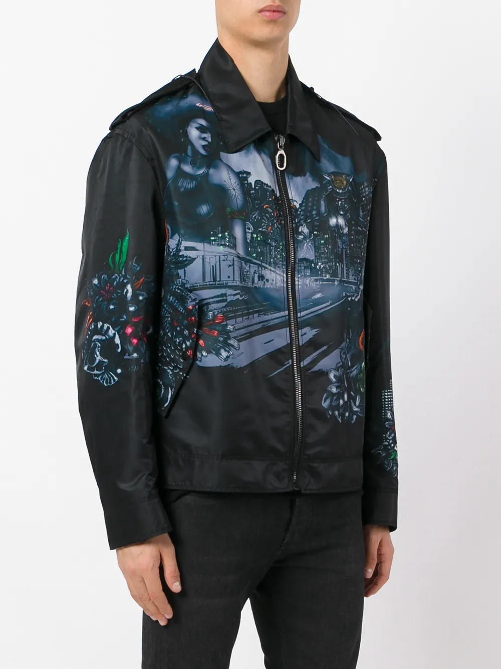 Lanvin printed jacket Zwart
