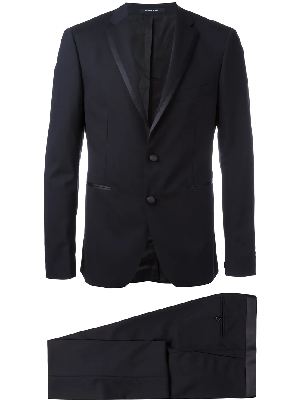 Tagliatore contrast trim dinner suit | azul | Image 1