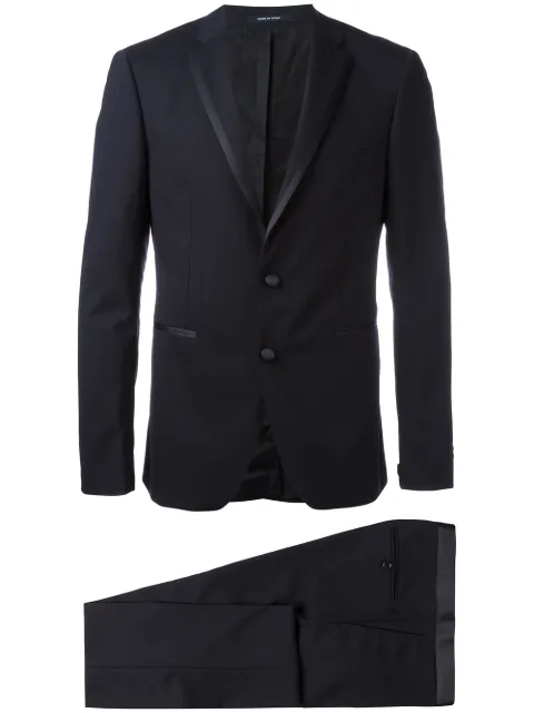Tagliatore contrast trim dinner suit