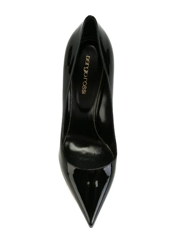 Sergio Rossi ブラックハイヒール ポインテッドトゥ Sergio Rossi ポインテッドトゥ パンプス | ブラック | FARFETCH JP
