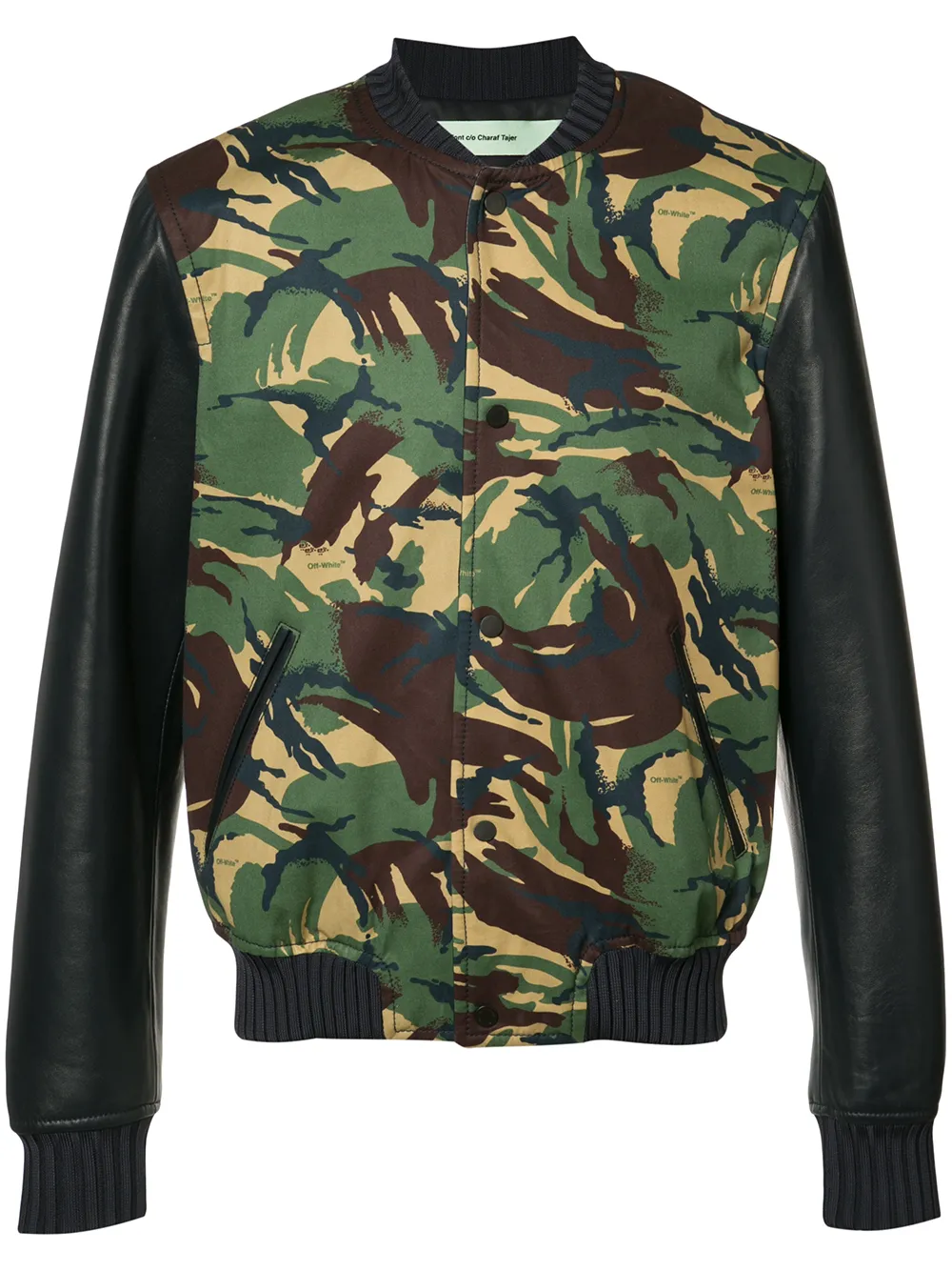off white bomber jacket camo