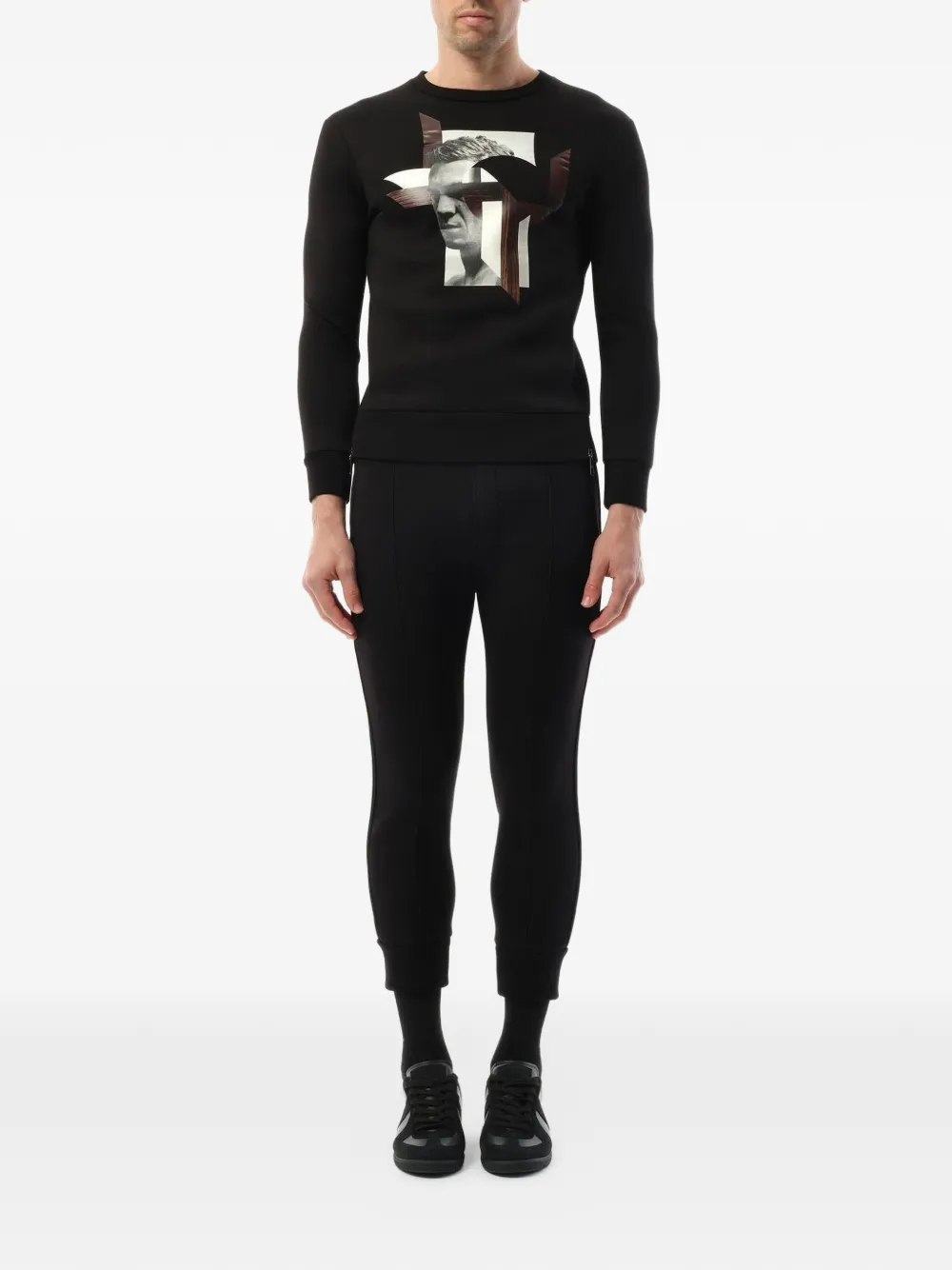 Neil Barrett Sweater met print Zwart