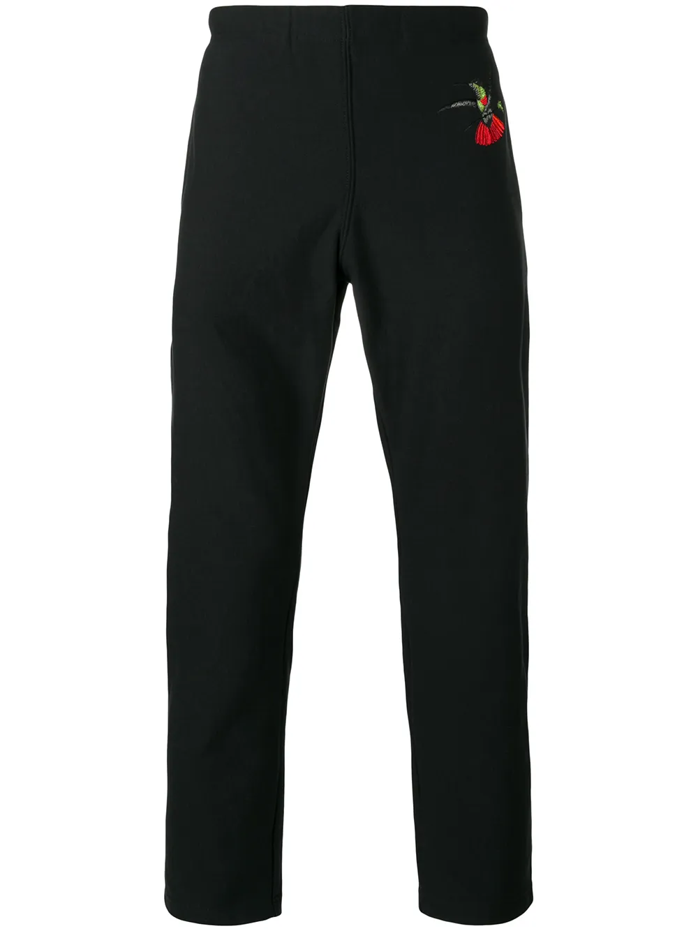 Alexander McQueen swallow print tapered trousers - Black