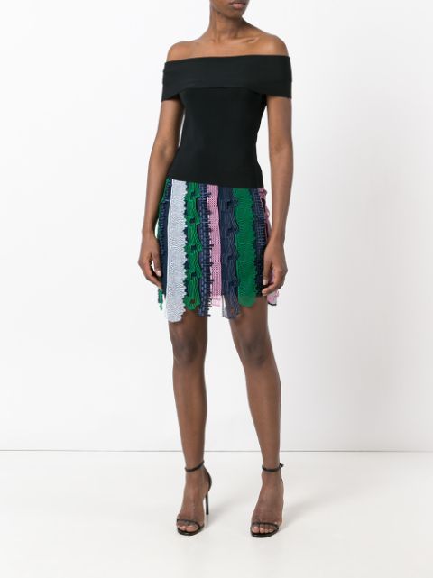 VERSACE Embroidered Patchwork Mini Skirt | ModeSens