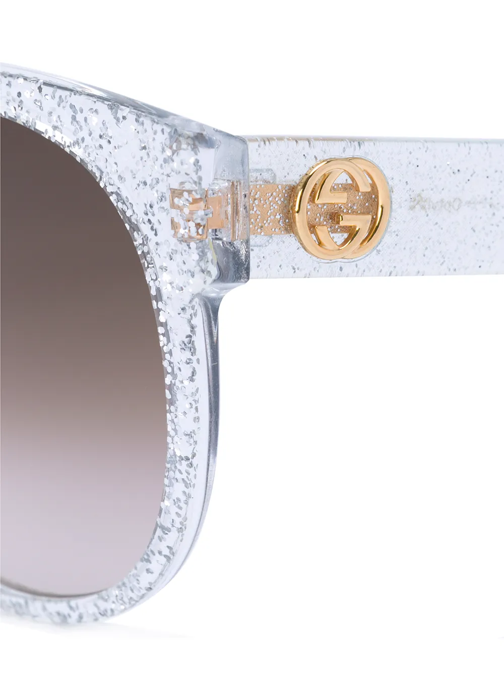 gucci silver glitter sunglasses