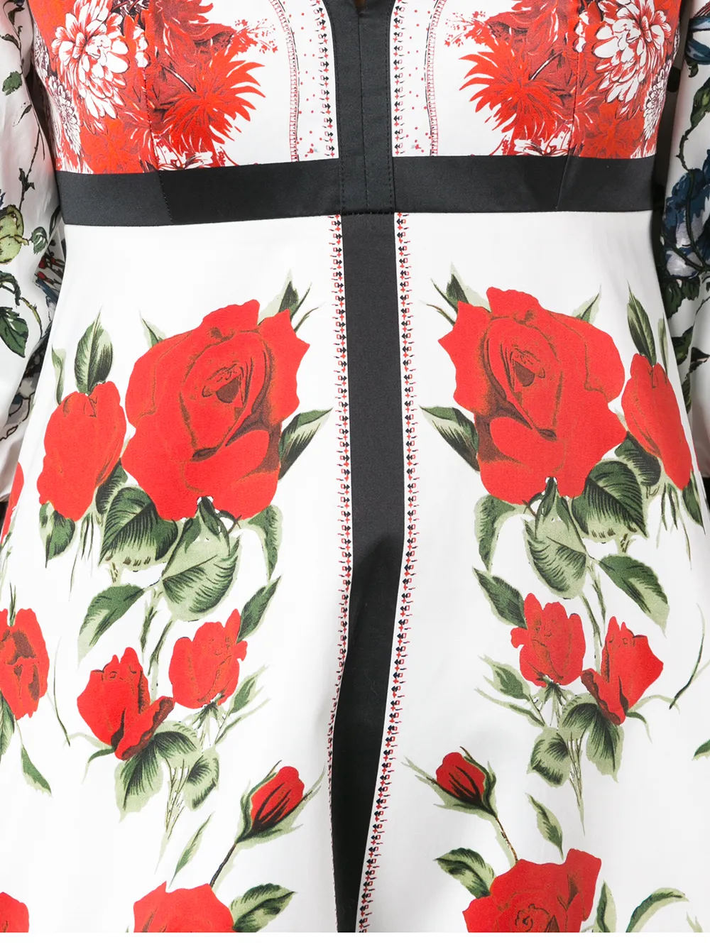 Alexander McQueen floral flared dress Wit