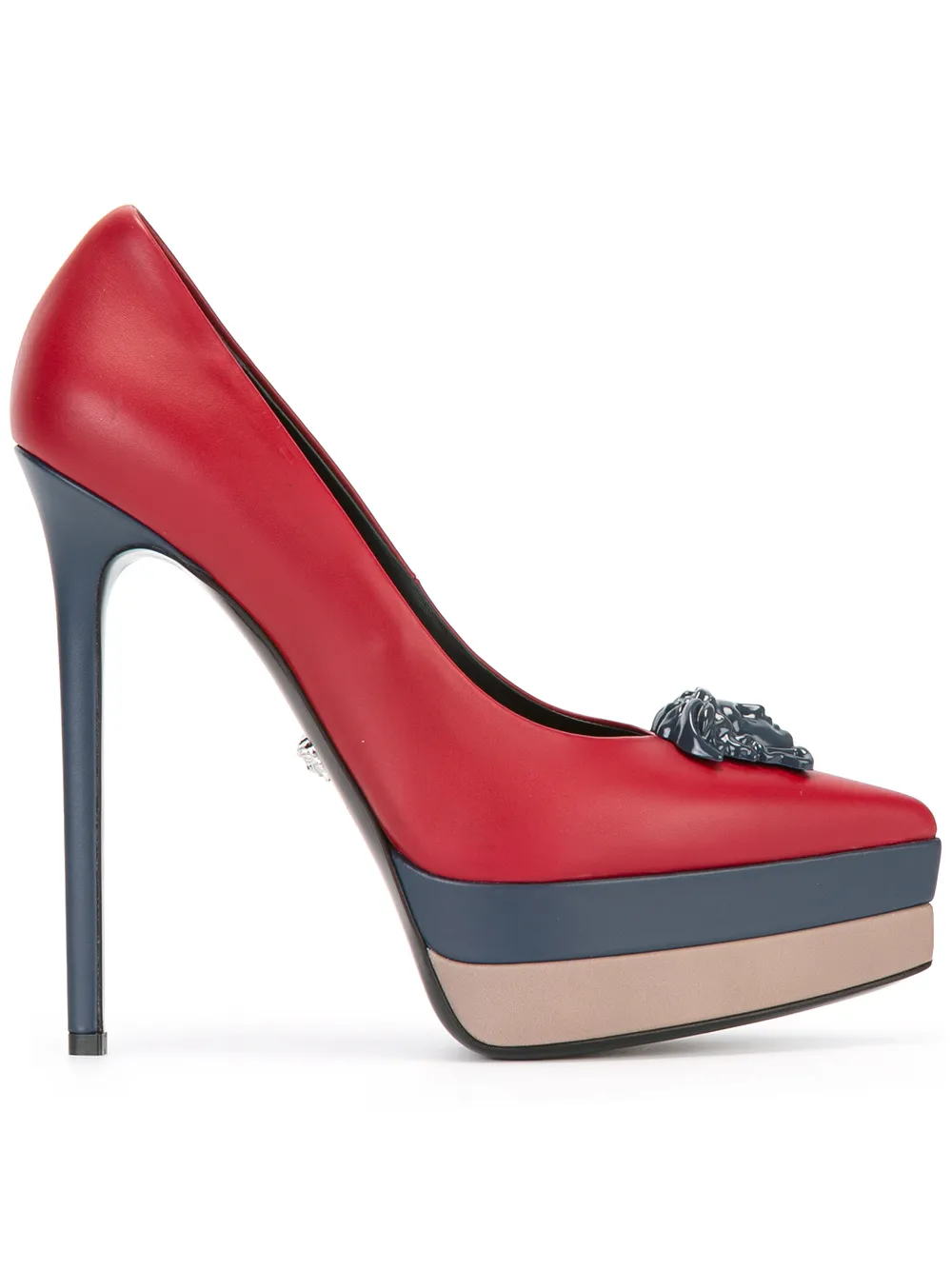 versace medusa satin platform pumps