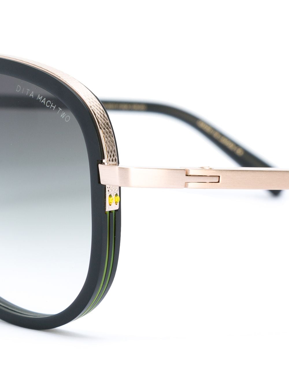 Shop Dita Eyewear Gold Trim Sunglasses In Black