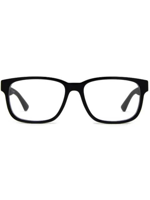 Gucci Eyewear Web trim rectangle glasses