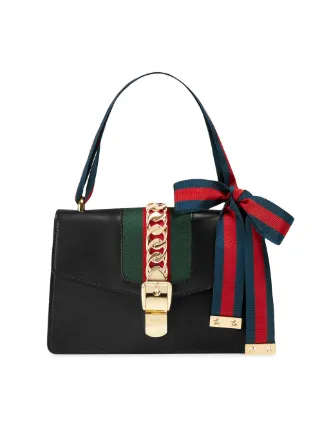 Gucci Sylvie Leather Shoulder Bag Farfetch Gucci Sylvie Leather Shoulder Bag