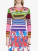 Gucci embroidered multicolour knit top