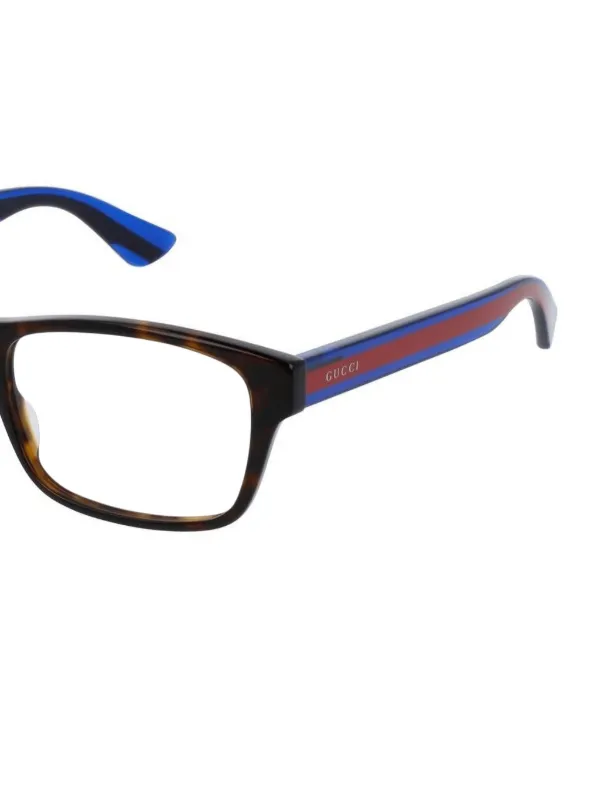 GUCCI サングラス べっ甲 スクエア型 Gucci Eyewear べっ甲柄 スクエア眼鏡フレーム | ブラウン | FARFETCH JP