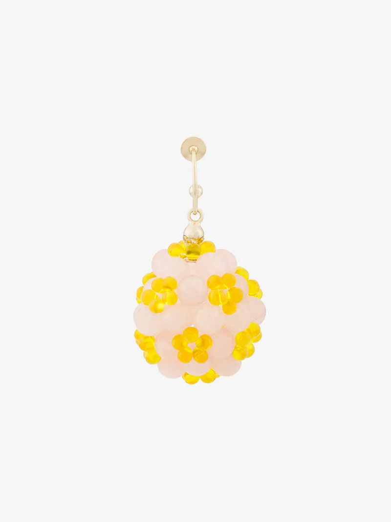 Simone Rocha floral drop single earring