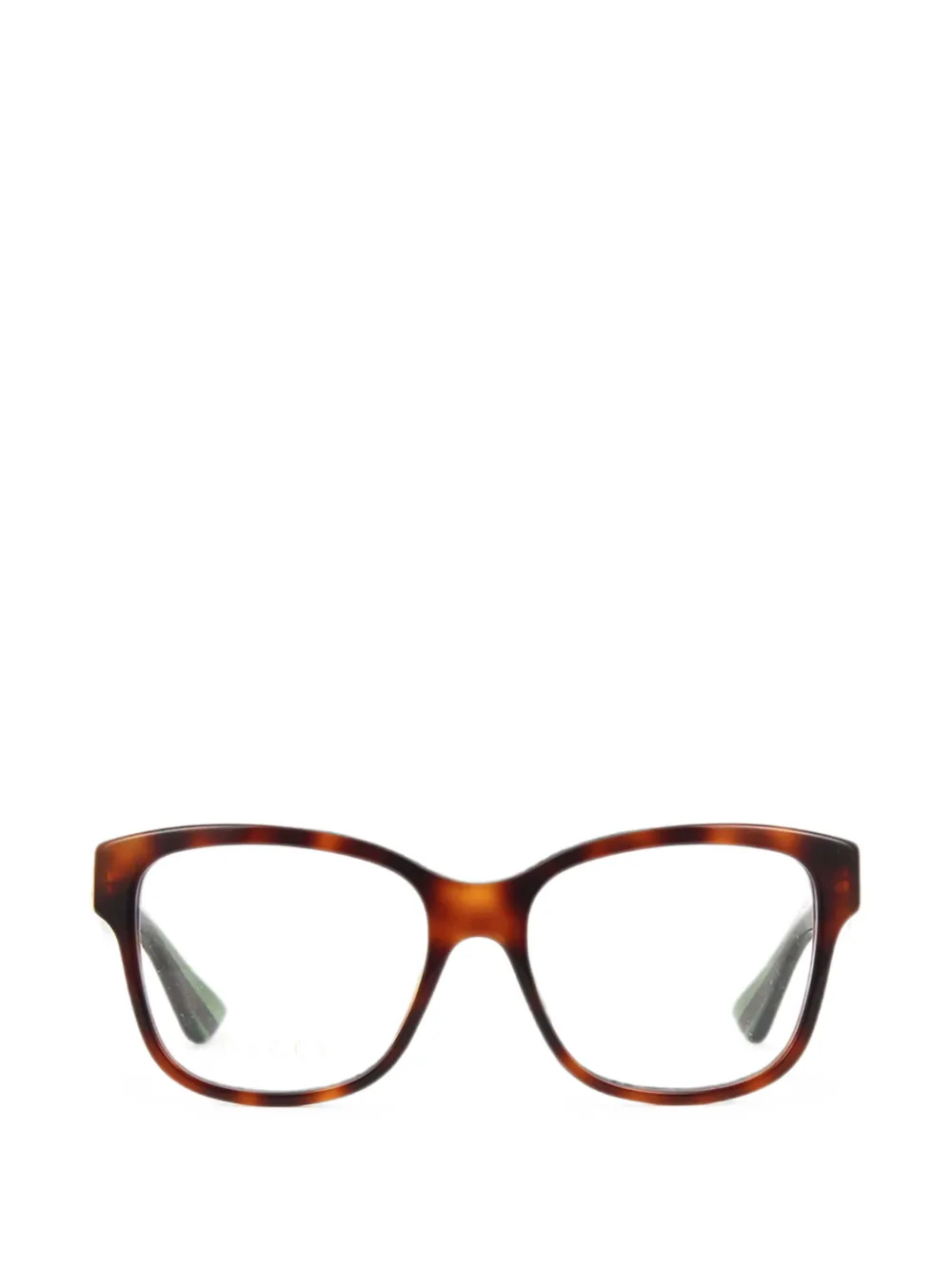 Gucci Eyewear Brille mit Webstreifen - Braun