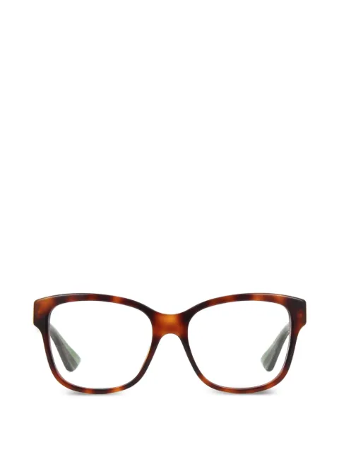 Gucci Eyewear Web arm tortoiseshell glasses
