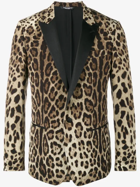 Dolce & Gabbana leopard print blazer