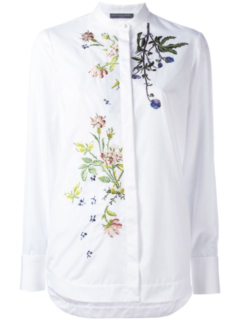 alexander mcqueen embroidered shirt