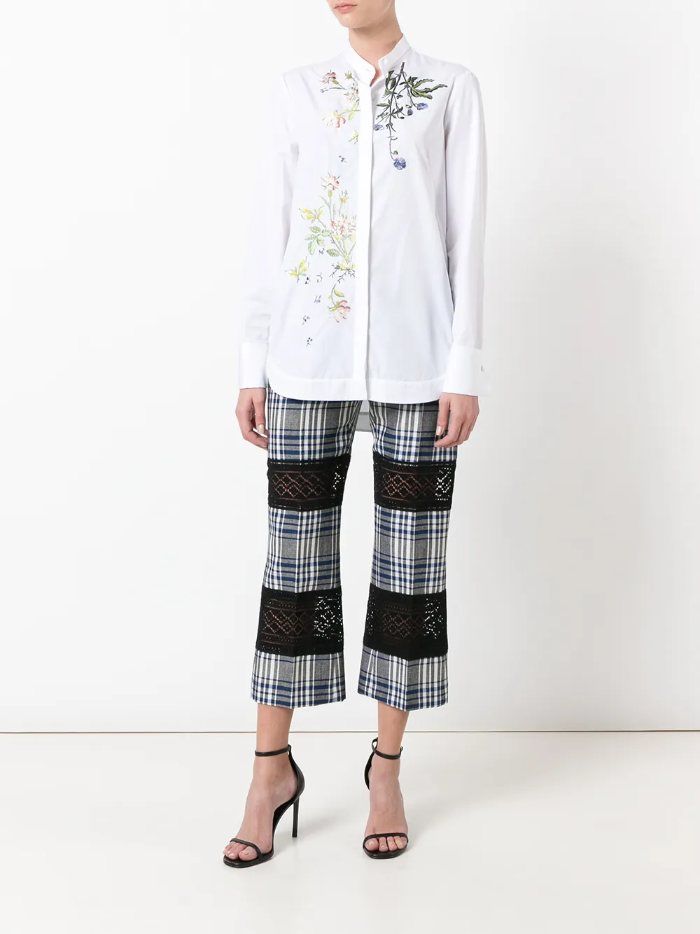  Alexander Mcqueen Cropped Hose Mit Spitze   Mehrfarbig 