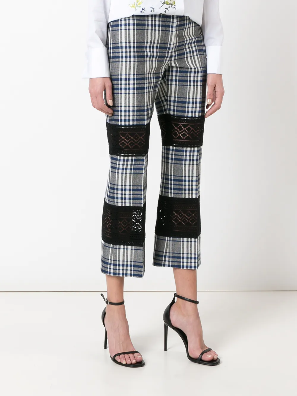  Alexander Mcqueen Cropped Hose Mit Spitze   Mehrfarbig 