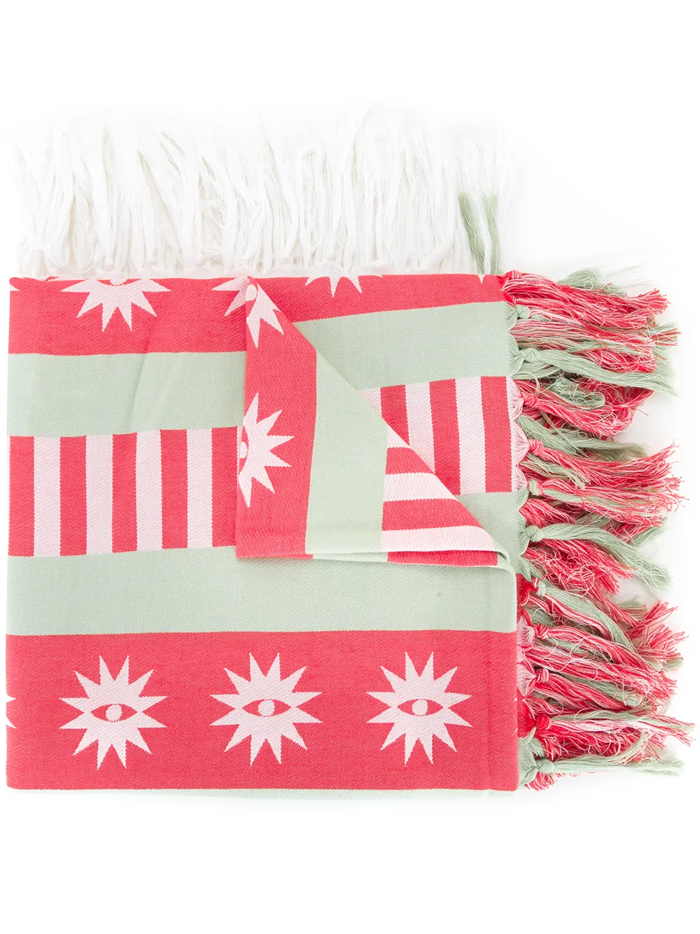 Undercover printed frayed scarf | rojo | Image 1