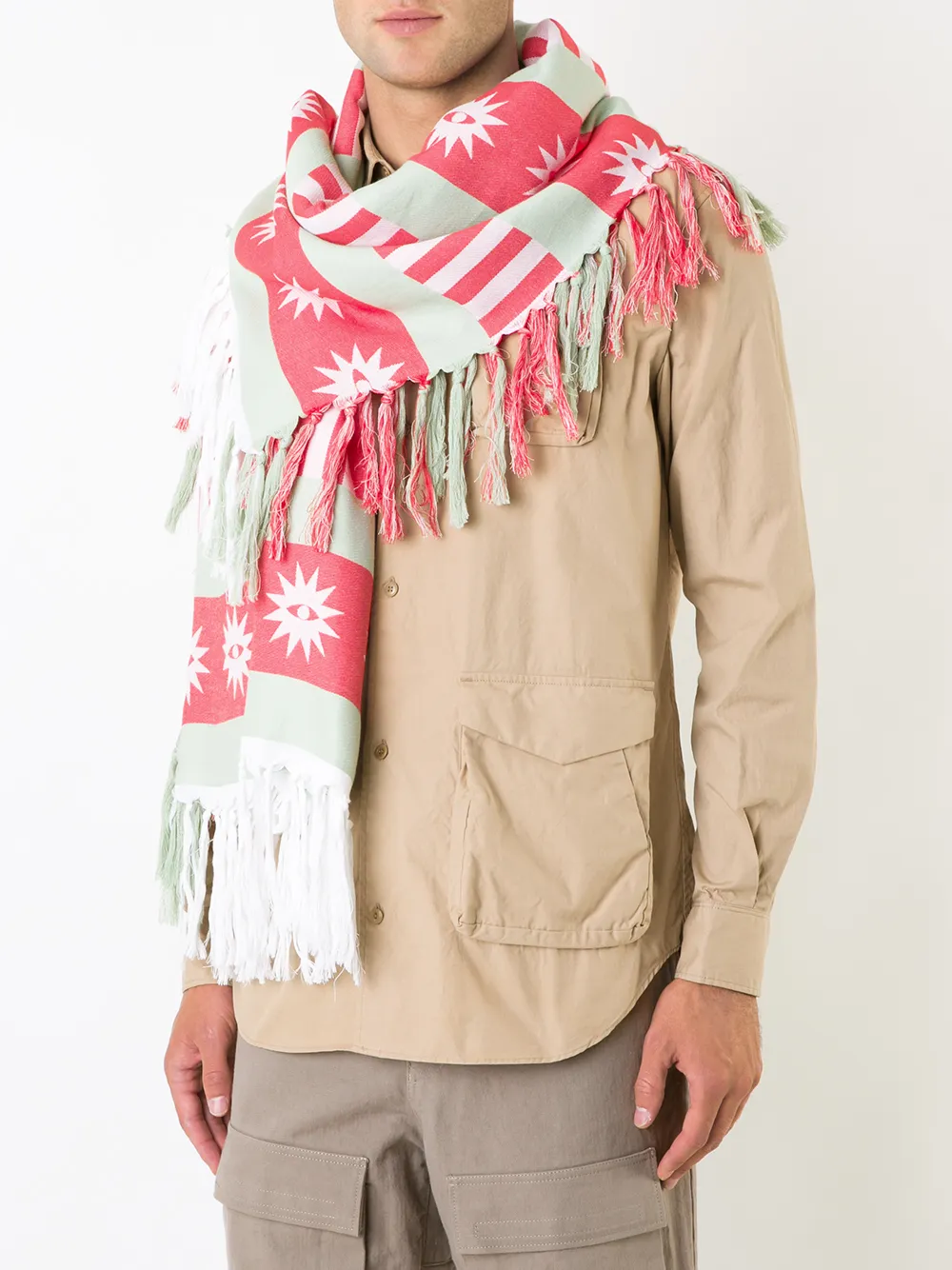 Undercover printed frayed scarf | Hombre | Image 2