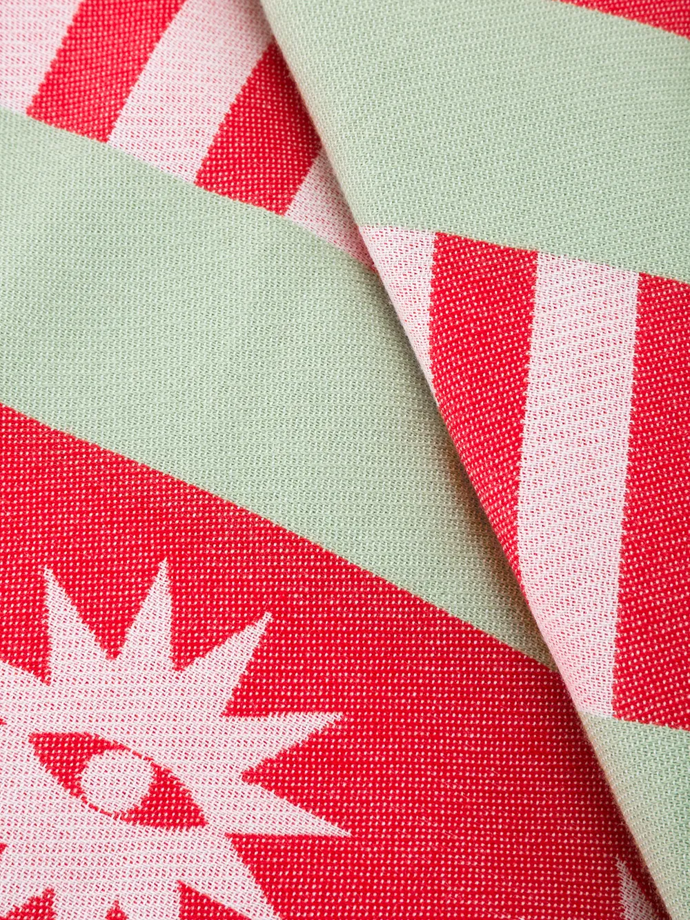 Undercover printed frayed scarf Rood