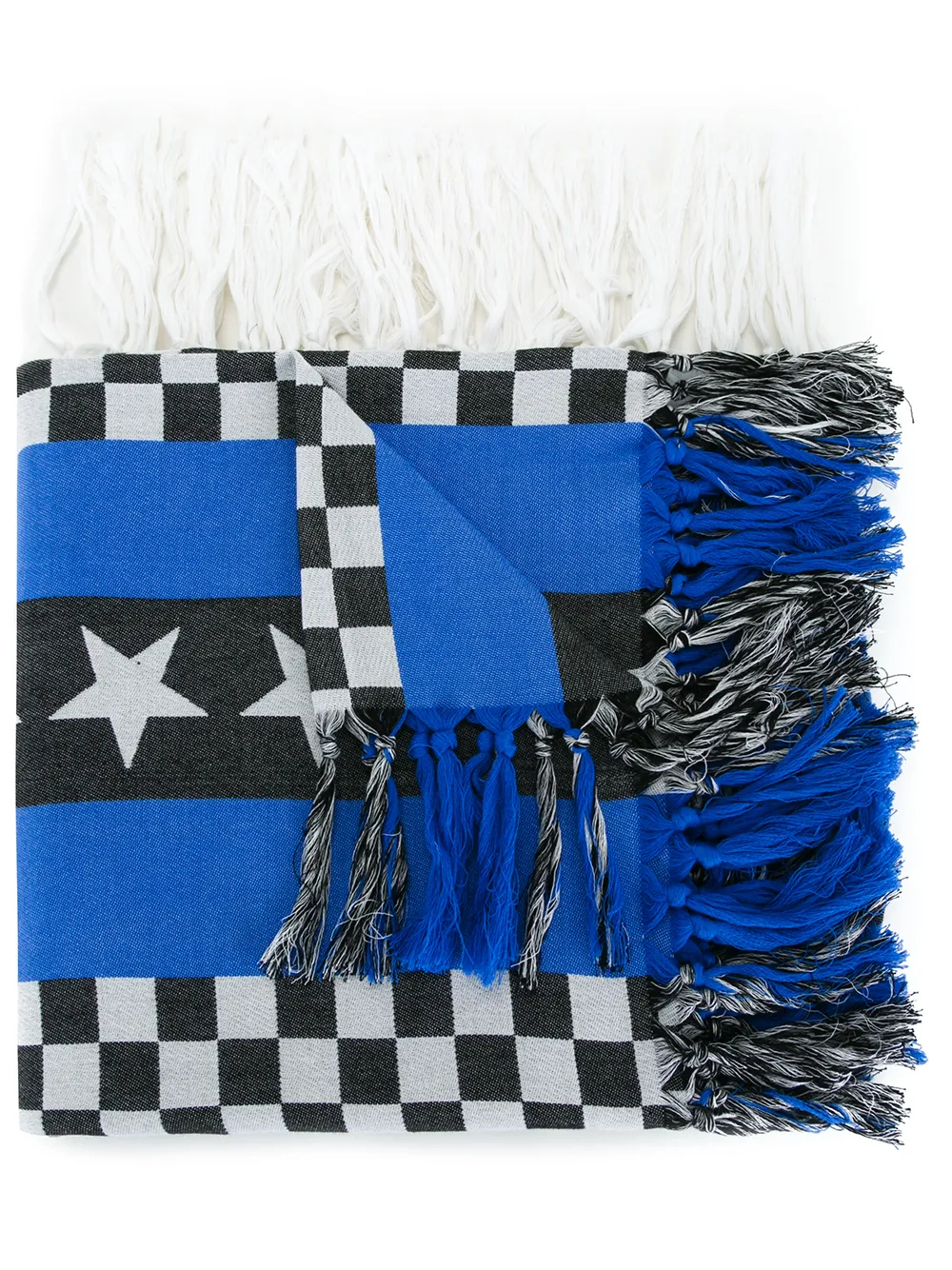 Undercover tasseled pattern scarf | Blue | Image 1