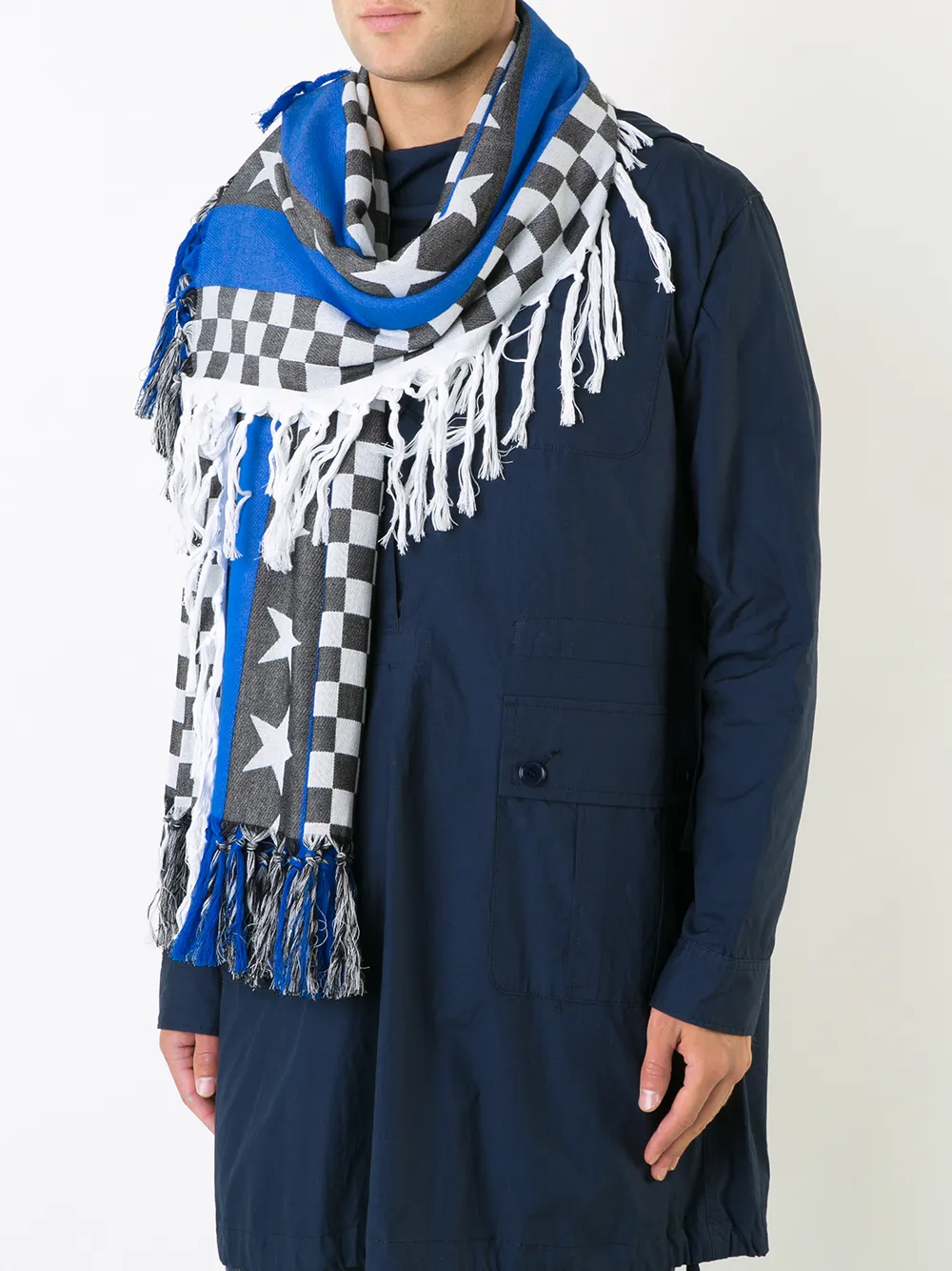 Undercover tasseled pattern scarf | Men | Image 2