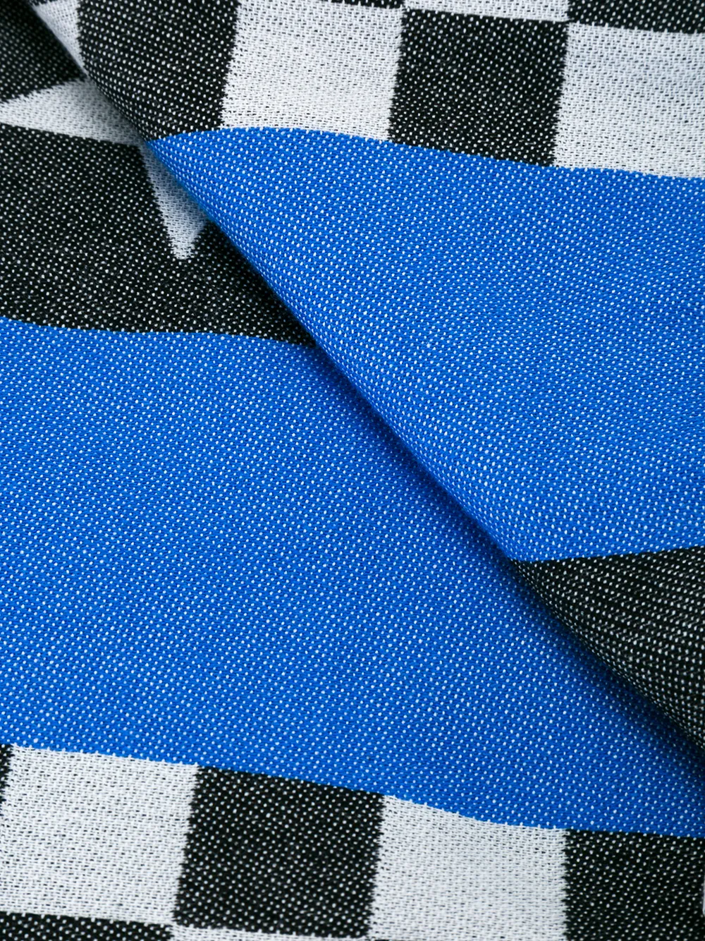 Undercover tasseled pattern scarf Blauw