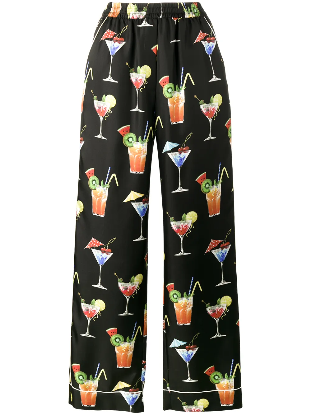 Dolce & Gabbana cocktail print pyjama trousers Zwart