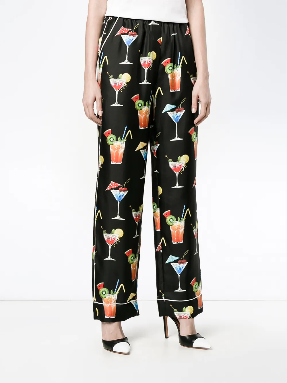 Dolce & Gabbana cocktail print pyjama trousers Zwart