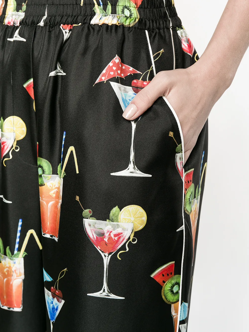 Dolce & Gabbana cocktail print pyjama trousers Zwart