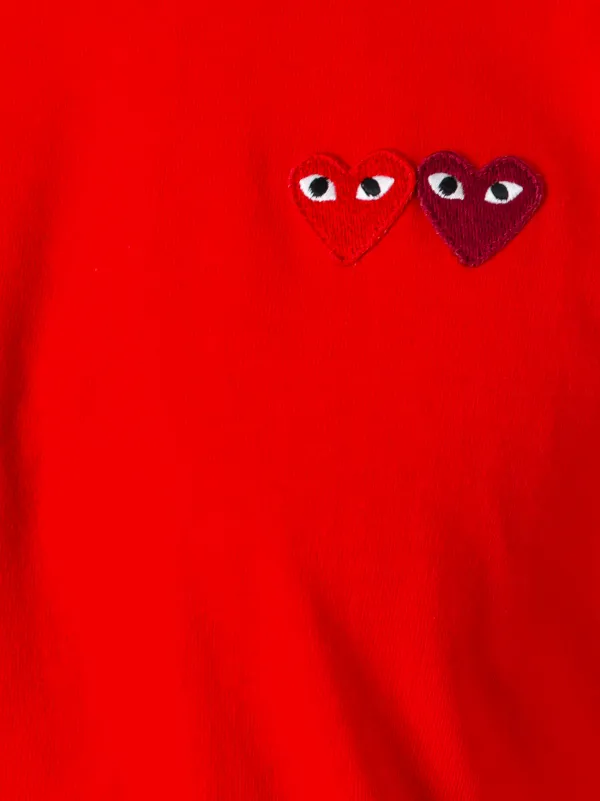 Comme Des Garçons Play ロゴ刺繍Tシャツ 通販 - FARFETCH