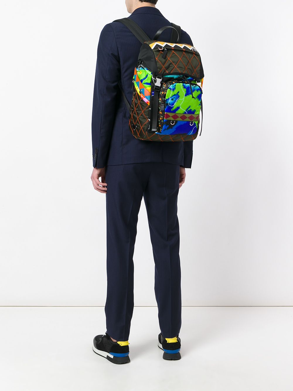 Prada graphic print quilted backpack | Image 2