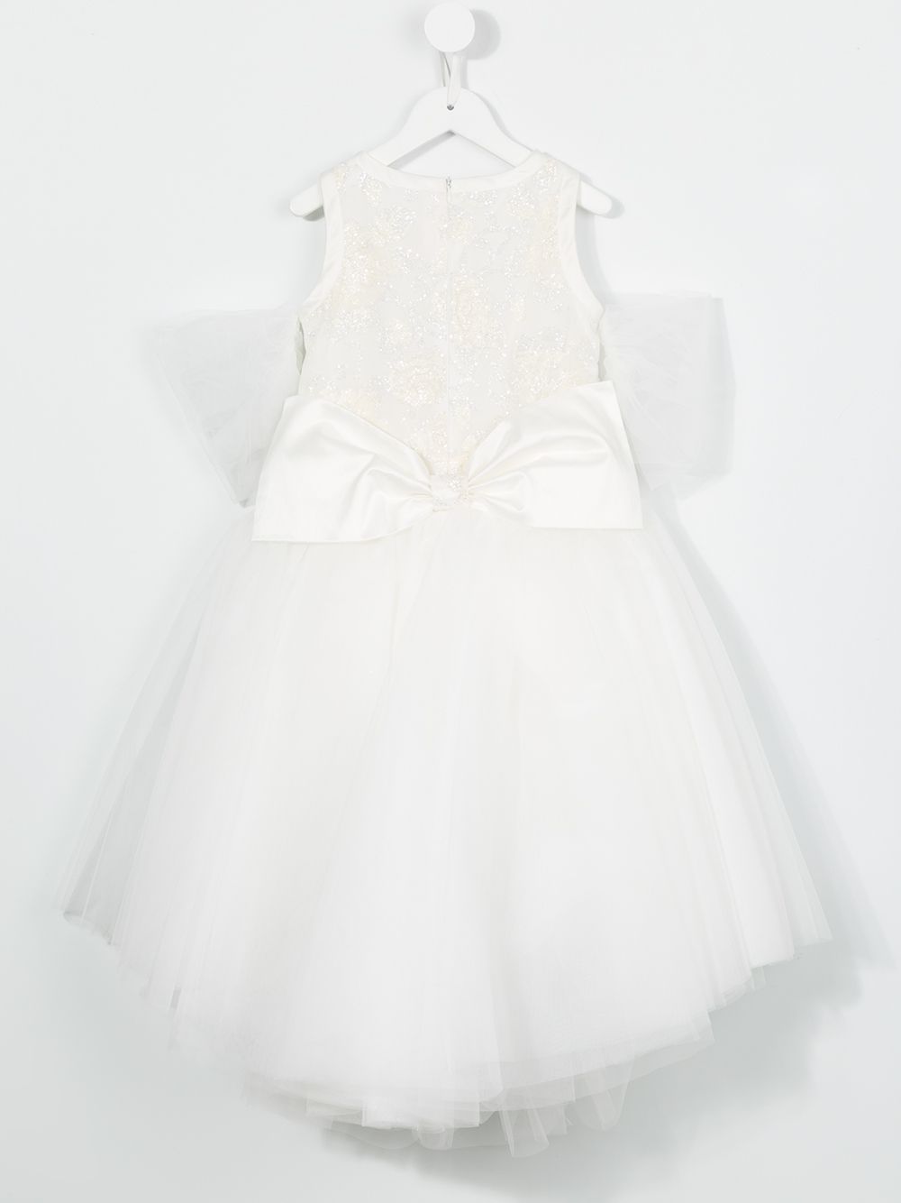 Shop Loredana Embroidered Tulle Dress In White