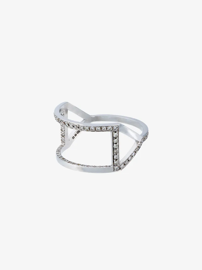 Kova White Gold diamond wrap around ring
