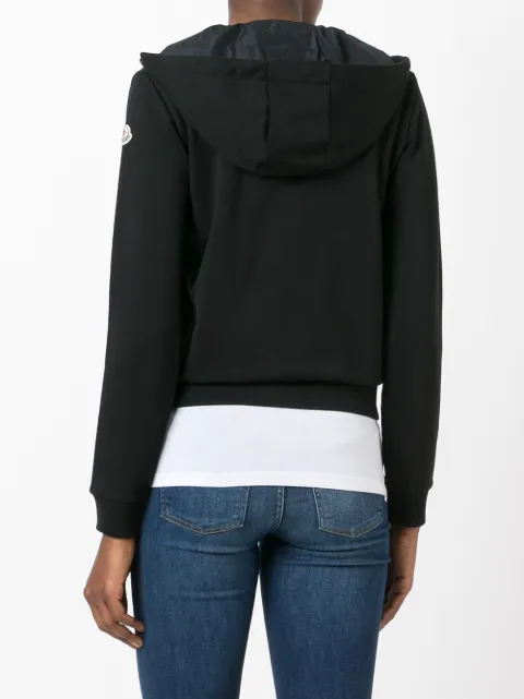 MONCLER MONCLER ZIPPED HOODIE - BLACK