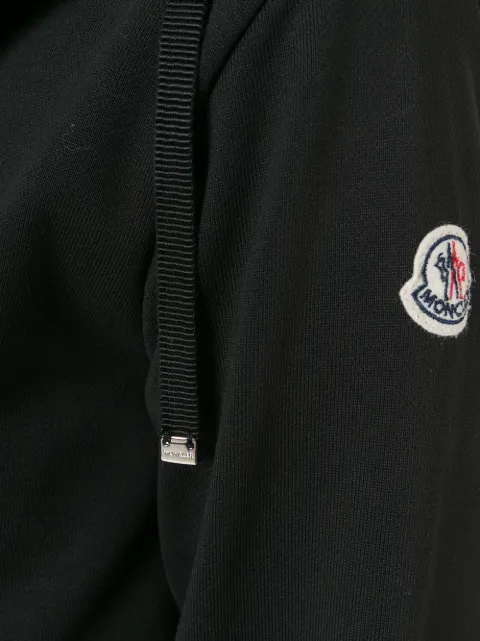 MONCLER MONCLER ZIPPED HOODIE - BLACK