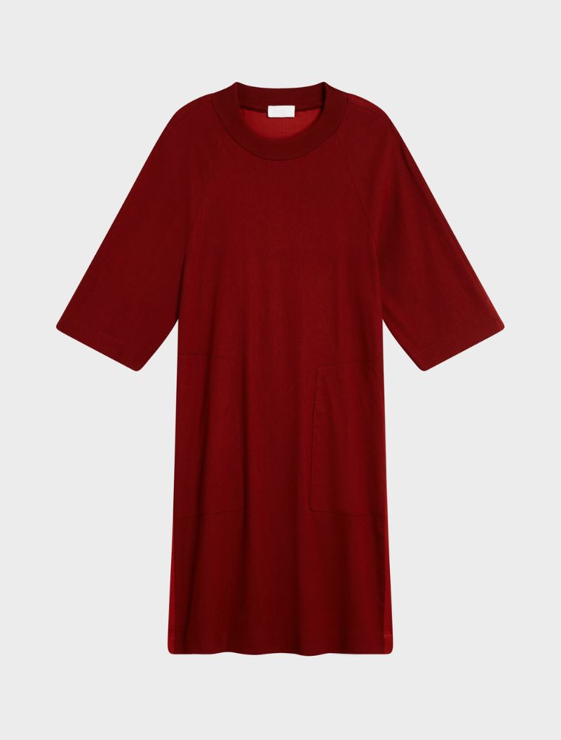 Dkny Pure Mixed Media Dress In Red | ModeSens