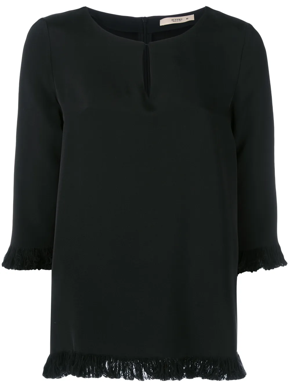 ETRO frayed blouse | Black | Image 1
