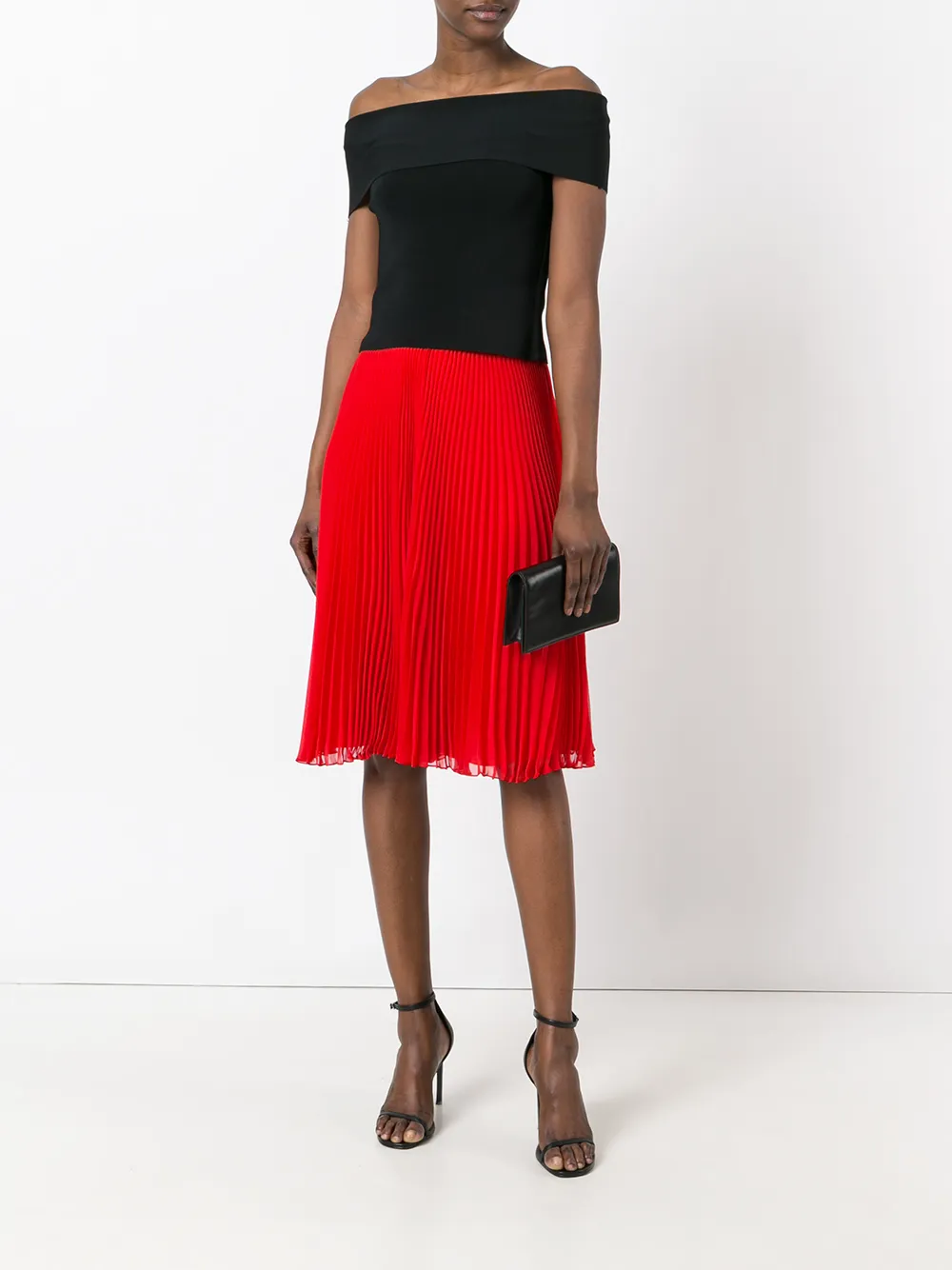 Givenchy plissè mid-length skirt Rood