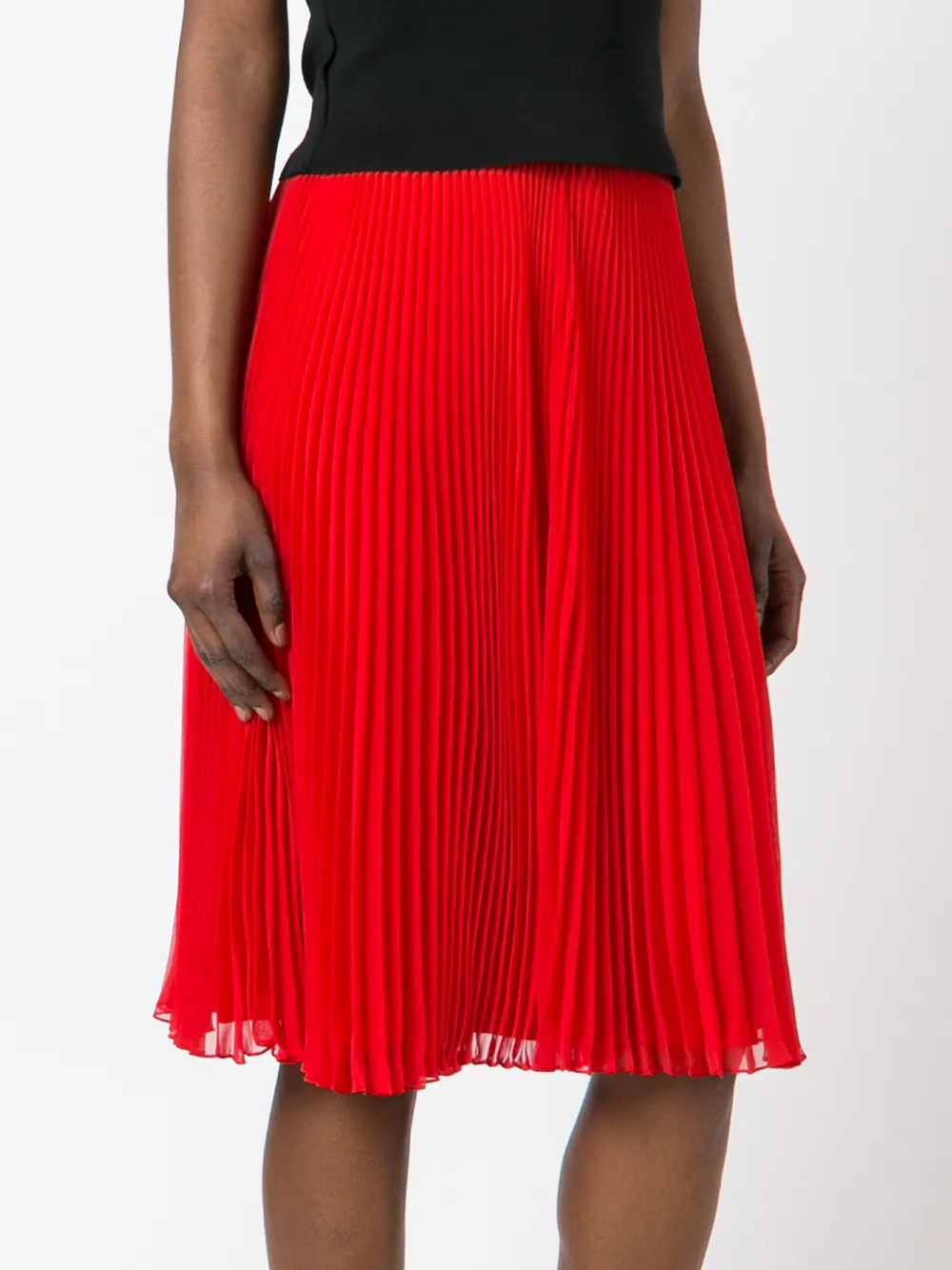 Givenchy plissè mid-length skirt Rood