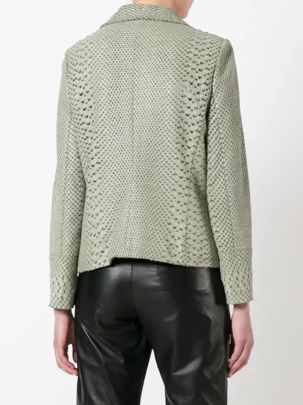 Christian Dior Pre-Owned 2000s snakeskin-effect Jacket Green