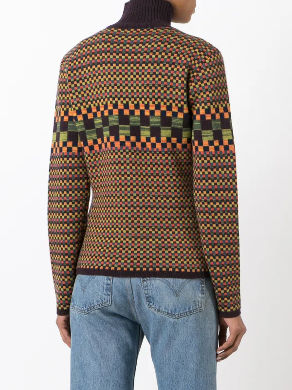 Jean Paul Gaultier Pre-Owned チェック柄 タートルネックセーター 通販