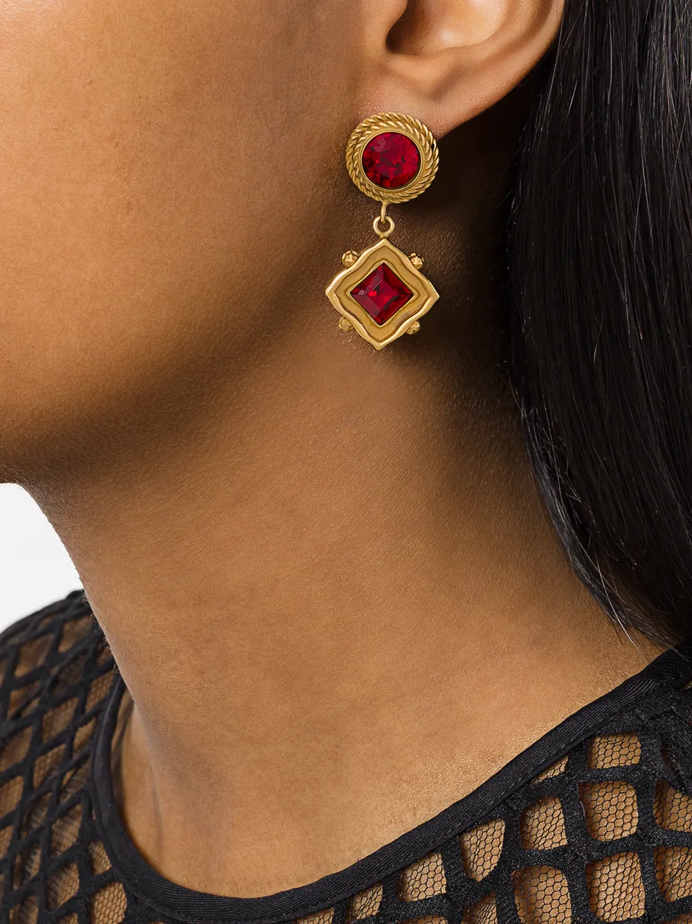 dolce & gabbana 镶嵌坠饰耳环