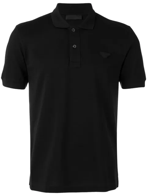 Prada Logo patch polo shirt