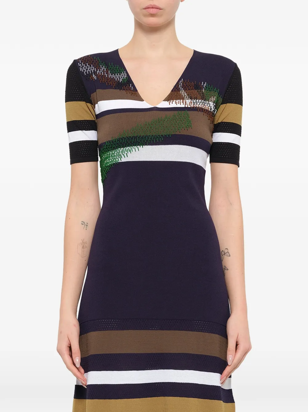Kenzo Gestreiftes Kleid - Blau