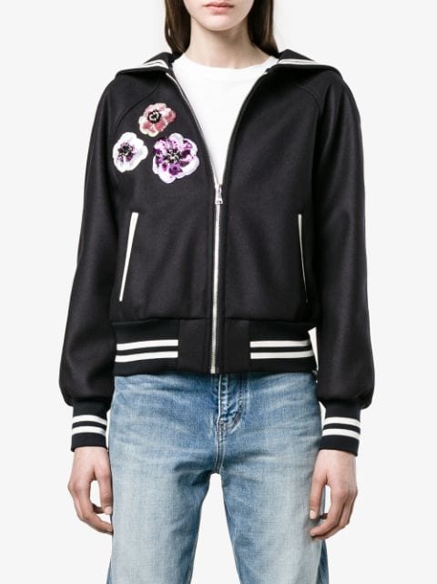 DOLCE & GABBANA Sequin Embellished Sailor Collar Bomber Jacket | ModeSens