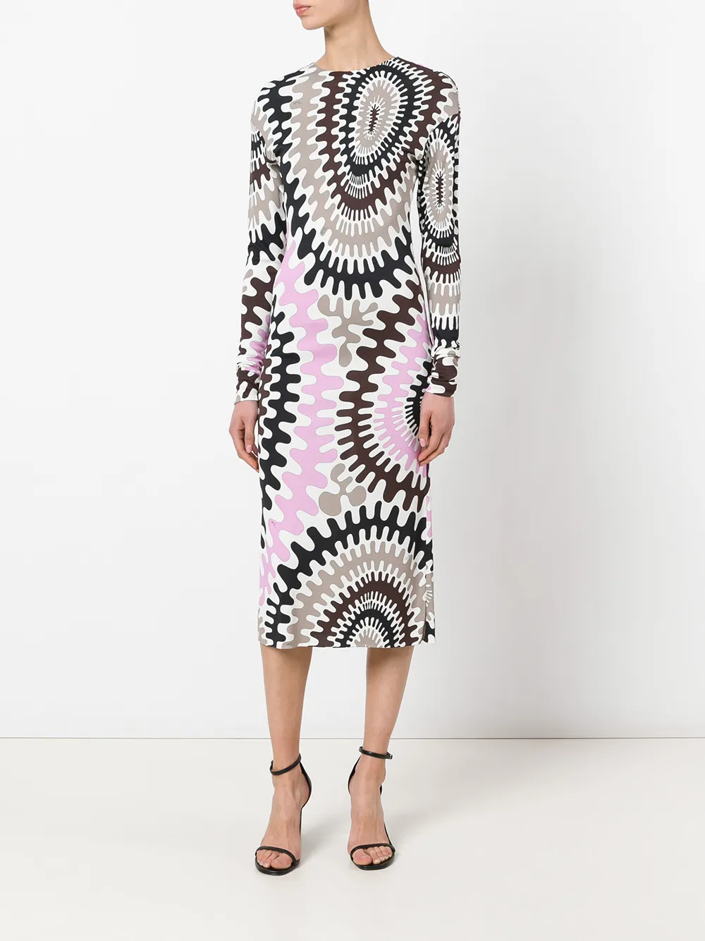 PUCCI longsleeved printed dress - Wit
